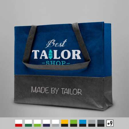 62 Non-woven Tasche mit Boden- und Seitenfalte 2-farbig abgesetzt Kategorie