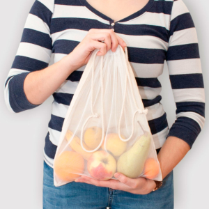 MUMBAI – Obst- und Gemüsebeutel aus Baumwolle mit Nylon-Netz