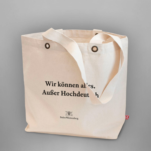 Lagos – schwere Baumwolltasche mit Bodenfalte und kurzen Henkeln