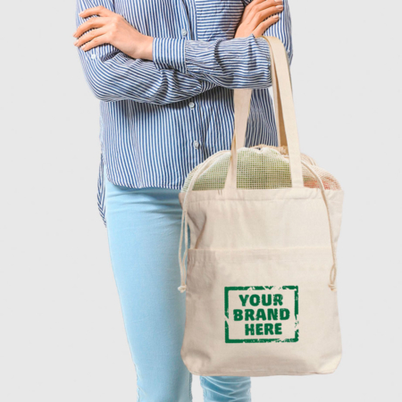 Brisbane – Schwere Baumwolltasche mit Netz